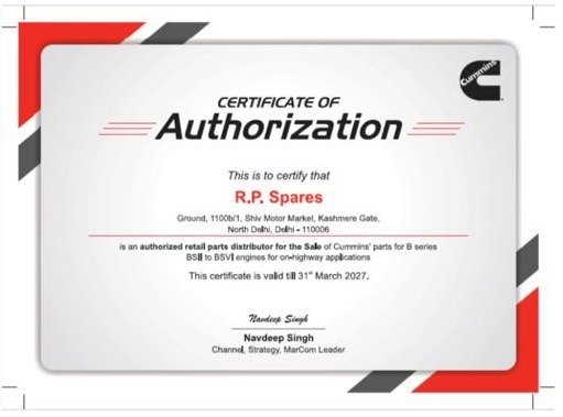 Cummins Authorized Dealer (R.P. Spares)